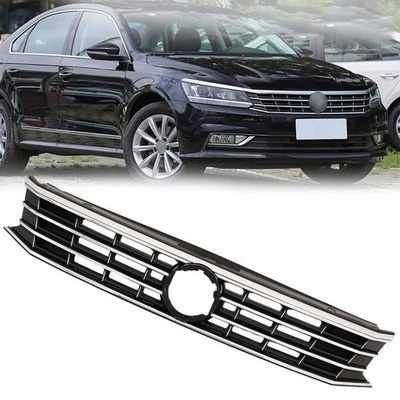 Chrome Grille For 16-19 Volkswagen Passat Front Bumper Upper Grill 561853651HOQE Foto 1 de 4