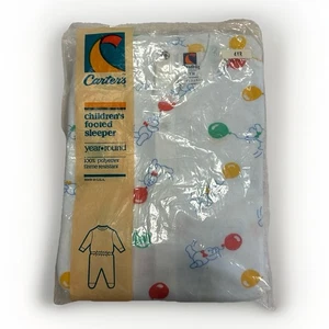 Vintage Carter’s Kinder Schlafanzug mit Füßen 4 Jahre USA Bär Ballon - Bild 1 von 5