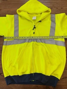 Felpa con cappuccio Occumonix uomo XL alta visibilità costruzione full zip - Foto 1 di 7