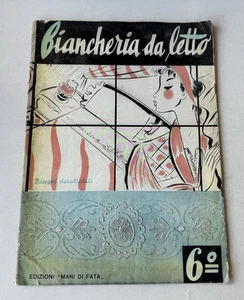 Vintage Italian Iron-On Transfers Design Book Bedding Linens Embroidery Sewing - Picture 1 of 24