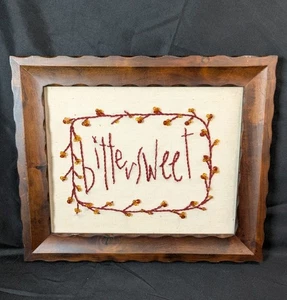 Needle And Thread Needle Work Bittersweet Sign Picture - Picture 1 of 3
