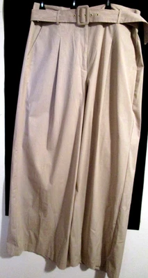 NUEVO CON ETIQUETA ~ Pantalones Oxford tostados con cinturón pierna ancha para mujer Worthington talla 16 ~ $80 Foto 1 de 3