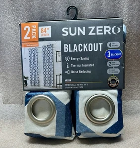 BLACKOUT Sun Zero Textured "Vanya" Curtains 2 pack 40"w x84" L - Picture 1 of 2