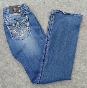 Jeans donna Miss Me blu denim lavaggio medio stivaletto bootcut taglia 31 Y2K - Foto 1 di 16