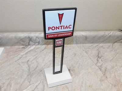  Advertising General Motors Pontiac Car Dealership Desk Top Sign, Repro Nice! - Image 1 of 4