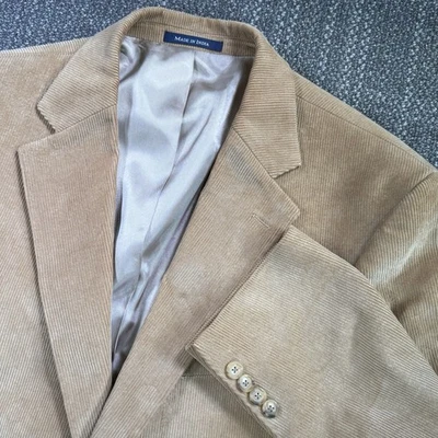Chaqueta Blazer Lands' End Pana Para Hombre 44 L Beige Tostado 2 Botones Abrigo Deportivo Preparación Foto 1 de 4