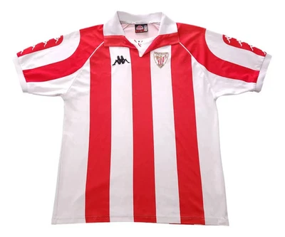 Camiseta deportiva local Athletic Bilbao 1998-1999, marca Kappa, talla XL ajustada Foto 1 de 4