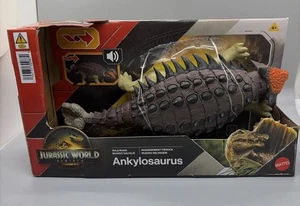 Mattel - Jurassic World: Rebirth Wild Roar Ankylosaurus figura de acción juguete - Imagen 1 de 2