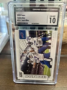 2020 PANINI SCORE CELEBRATION #CE7 JOSH ALLEN CGC 10 - Picture 1 of 2