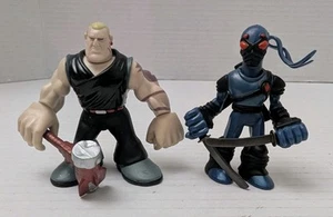 2007 Playmates TMNT Mini Mutants Master Hun 2.5” Figure & Ninja Clan Soldier  - Picture 1 of 5
