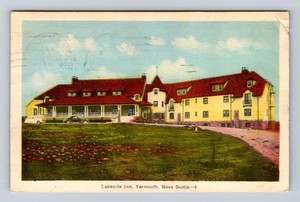 Yarmouth NS-Nova Scotia, Canada, Lakeside Inn, Vintage c1939 Postcard - Picture 1 of 2