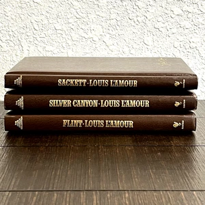 Louis L'Amour Collection Leatherette Lot 3 Books Flint Sackett Western - Picture 1 of 5