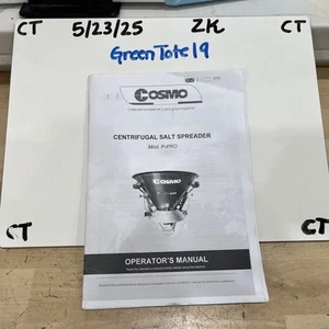 Esparcidor de sal centrífugo Cosmo MOD. Manual del operador P-PRO - Imagen 1 de 3
