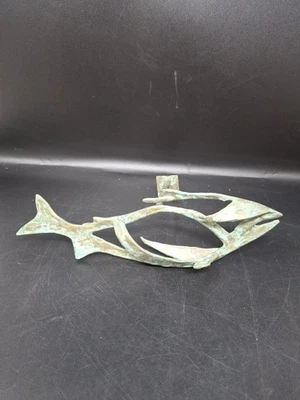 Bronze Fish Sculpture 10" Long. Maybe  Sandy Graves , Aqua ? - Image 1 of 4