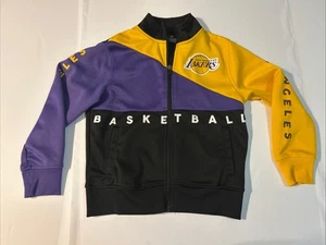 Los Angeles Lakers BASKETBALL Zip Up Kids Jacket Size M (8) NBA Official - Picture 1 of 6