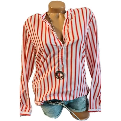 Bluse Tunika Cross Jeans Damen Gr. M bis XL Streifen gestreift (919)  - Bild 1 von 3