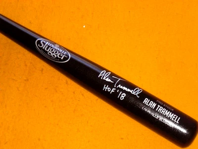 ALAN TRAMMELL SIGNED LOUISVILLE SLUGGER BLACK BAT -Detroit Tigers - J.S.A. Cert. - Image 1 of 4