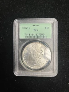 1882 S- Morgan Silver Dollar- MS64- PCGS- OGH - Picture 1 of 2