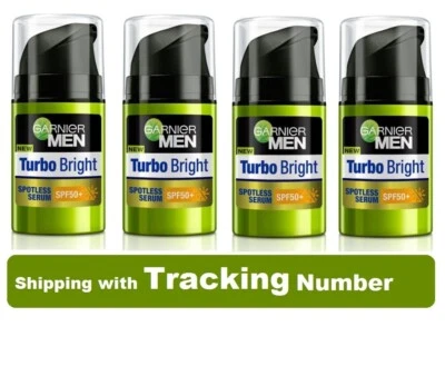 4 x 40ml Garnier Masculino Turbo Brilhante Sérum Facial Impecável Poluição FPS50 Branqueamento - Imagem 1 de 4