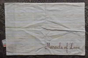 VERTBAUDET 'Miracle of love' Embroidered Cotton Pillowcase Nursery BNWT - Picture 1 of 1