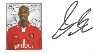 CHARLTON: RICHARD RUFUS SIGNED 3x5 WHITECARD+COA - Picture 1 of 1