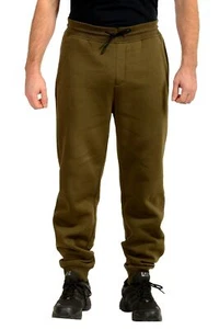 Hugo Boss Men's "Doldberg" Olive Green Logo Print Track Sweat Pants US 2XL IT 56 - Picture 1 of 5