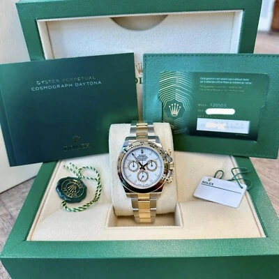 Rolex Daytona 126503 Two Tone White Steel Gold NEW 2025 COMPLETE FULL SET - Image 1 of 2
