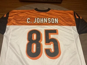 Chad Johnson Cincinatti Bengals NFL Reebok 2XL XXL White Jersey - Picture 1 of 8