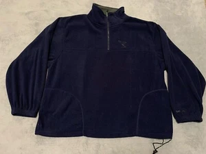 Vtg Sea World Jacket Fleece 1/4 Zip Men Large Employee Embroidered Shamu Stadium - Picture 1 of 14