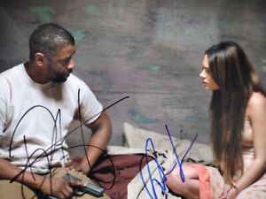 Mila Kunis & Denzel Washington Hand signed 8 X 10 photo~ great photo LOA