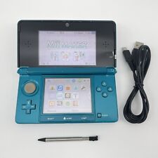 Nintendo 3DS Aqua Blue Console w/ Stylus + Charger,  READ!  (USA Version)