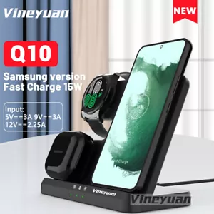 3In1 Wireless Fast Charger Dock Station For Apple Watch Air Pods iPhone 14 13 12 - Picture 1 of 12