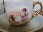 Vintage 1920’s Child’s Tea Cup and Saucer Germany Hand Painted "Still To Hot" 