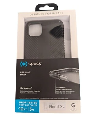 Speck Presidio Grip Hard Case for Google Pixel 4 XL Nonslip Drop Test- Black T8 - Image 1 of 2