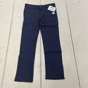 School Approved Uniform Dark Blue Super Stretch Khaki Pants Boys Size 8 NEW - Picture 1 of 8