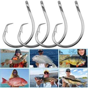 20/50 pcs Angeln Haken Thunfisch Kreis Haken Edelstahl Salzwasser Haken 4/0-16/0 - Bild 1 von 28