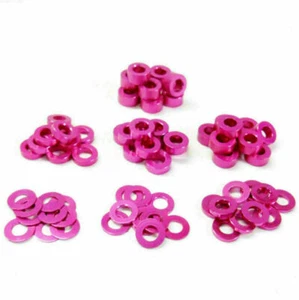 M3 0.25mm-3mm Aluminum Alloy Flat Washers Gasket Round Spacer Model Anodized - Picture 1 of 21