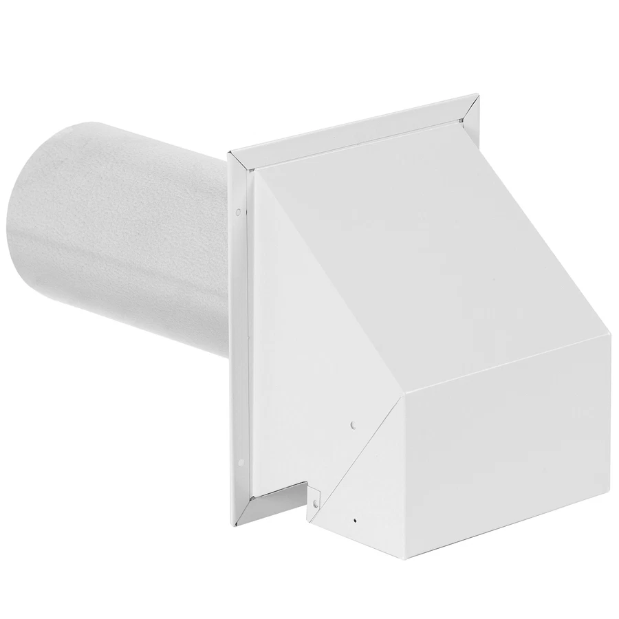 IMPERIAL 4" White Metal R2 Outside Wall Exhaust Dryer-Vent Range-Hood Bathroom-Fan Damper