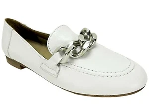 Donald J Pliner Damen Nolin Leder Kette Halbschuhe gewalktes Leder weiß 9,5 M - Bild 1 von 6