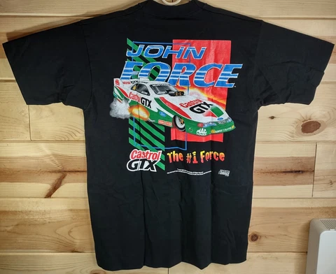 Vintage 1997 John Force NHRA Fan Club T-Shirt Large New Cover