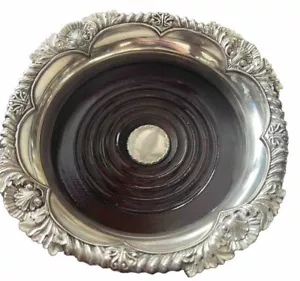Montagne vini vintage piatto argento con inserto in legno - Foto 1 di 5