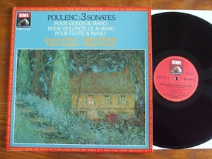 LP POULENC 3 SONATEN FÜR VIOLINE KLAVIER VIOLONCELLO PIERRE FOURIER Y MEHNUHIN NM - Bild 1 von 3
