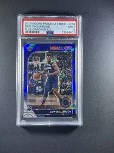 2019-20 Zion Williamson Hoops Premium Stock Blue Cracked Ice RC Pelicans PSA 9 - Bild 1 von 2