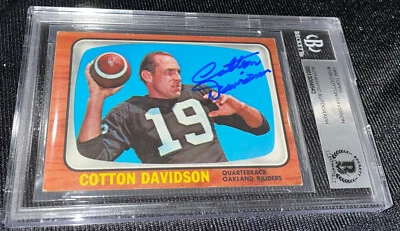 COTTON DAVIDSON SIGNED 1966 TOPPS #109 RAIDERS CARD BECKETT AUTHENTIC 543 - Image 1 of 2