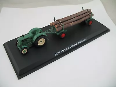 Schuco Model Tractor 02732: MAN 4 S 2 Tractor with Log Carrier Transporter, MIB - Image 1 of 4