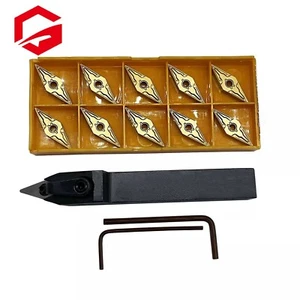 10 Stück VNMG332 VNMG160408 Hartmetalleinsätze + MVVNN 1616H16 Drehmaschine Drehwerkzeughalter - Bild 1 von 8