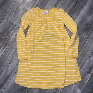 Hanna Andersson Yellow Striped Long sleeve Dress 6y/7y - Picture 1 of 3