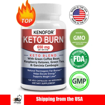 Keto Burn aumenta el metabolismo energía y enfoque salud digestiva 120 cápsulas Foto 1 de 4