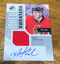 2016-17 SP Game Used Inked Sweaters #ISMH Mike Hoffman  23/99