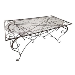Gartentisch Kaffeetisch Esstisch Tisch Antik-Stil Eisen braun 160x80x74,5 cm - Bild 1 von 1